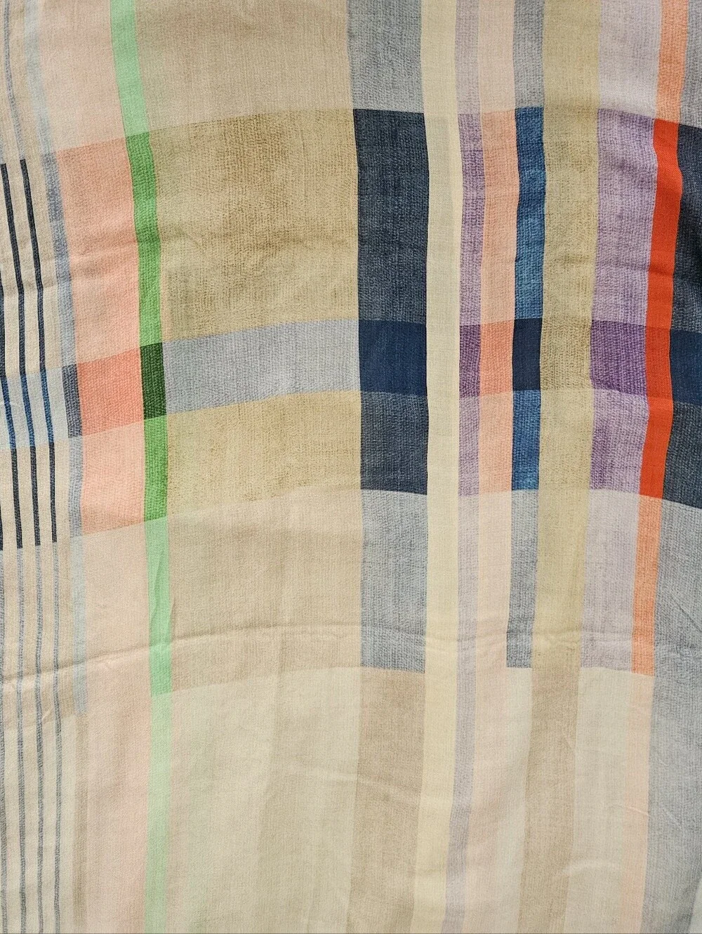 ECHO Colorful Graphic Geometric Plaid Modal Scarf Wrap | SZ 72
